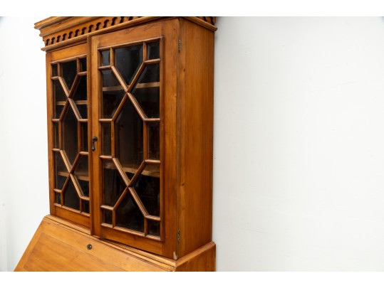 1970's Georgian Style Maple Wood Secretary 