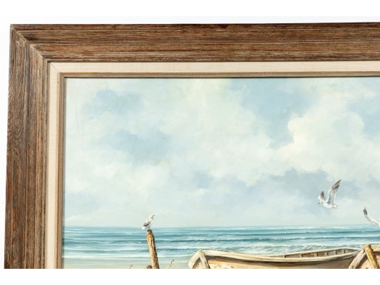 Jack Willson (20th Century) Oil On Canvas Beachside Landscape