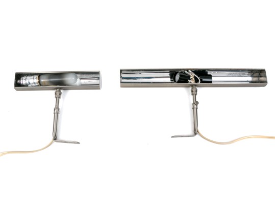 Two Chrome Finished Picture Lights