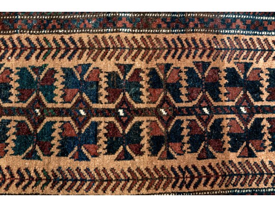 Antique Baluchi Tree Of Life Scatter Carpet, 3’ X 2’, Circa 1910-1920