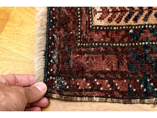Antique Baluchi Tree Of Life Scatter Carpet, 3’ X 2’, Circa 1910-1920