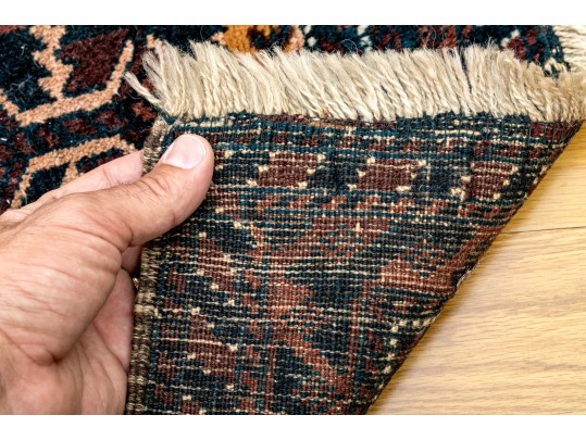 Antique Baluchi Tree Of Life Scatter Carpet, 3’ X 2’, Circa 1910-1920