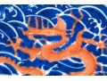 Chinese Porcelain Dragon Bowl With Underglaze Blue And Copper Red Enameled Decoration