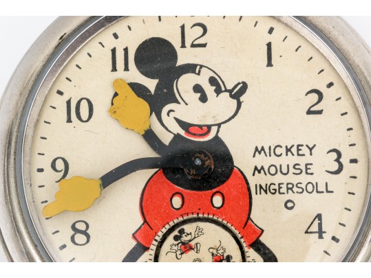 Vintage Ingersoll Mickey Mouse Open Face Pocket Watch 