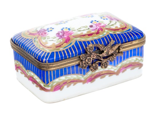 Small Limoges Hand Painted Porcelain Box 