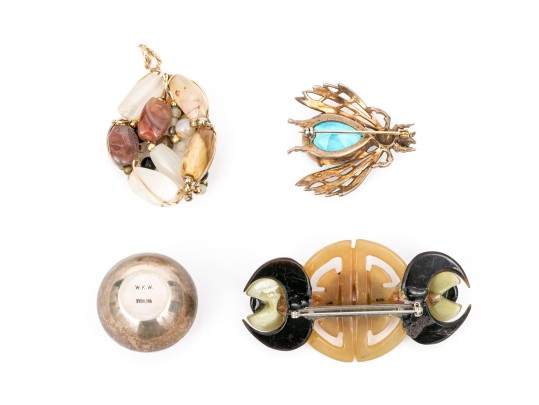 Assorted Collection Of Costume Jewelry And Sterling Silver Pieces