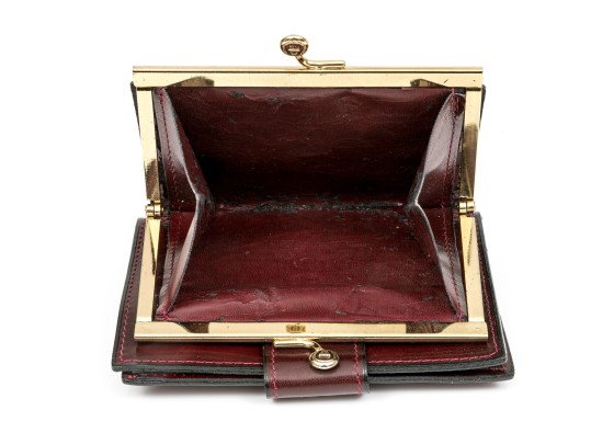 Collection Of Three Burgundy Wallets, Including Etienne Aigner