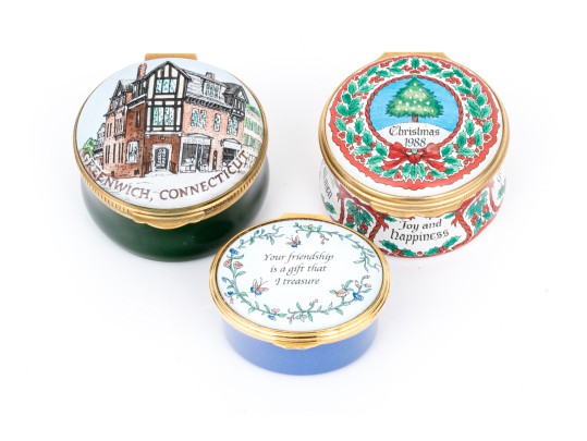 Collection Of Three Enamel Boxes