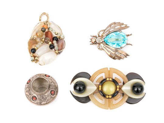 Assorted Collection Of Costume Jewelry And Sterling Silver Pieces