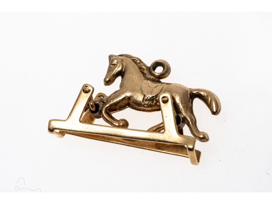 14K Yellow Gold Rocking Horse Pendant / Charm