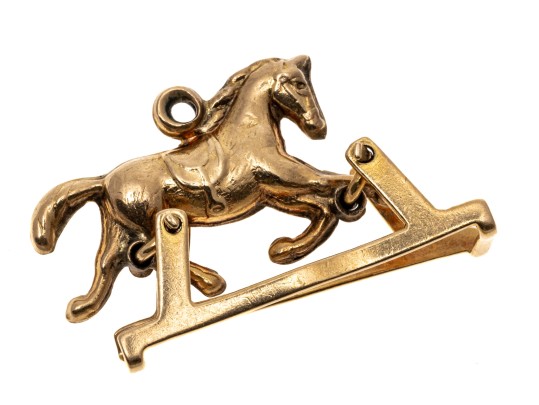 14K Yellow Gold Rocking Horse Pendant / Charm