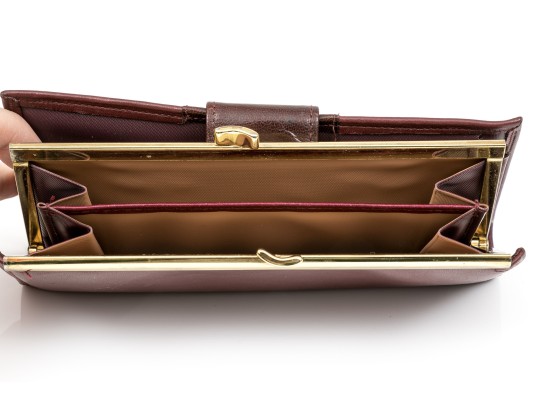 Collection Of Three Burgundy Wallets, Including Etienne Aigner