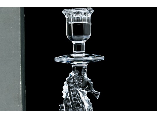 Waterford Crystal Seahorse Candlestick, Boxed