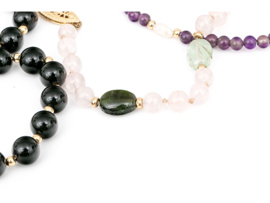 Collection Of Delicate 14k Gold And Gemstone Jewelry