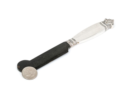 Georg Jensen Sterling Silver Classic Acanthus Horn Bladed Caviar Knife