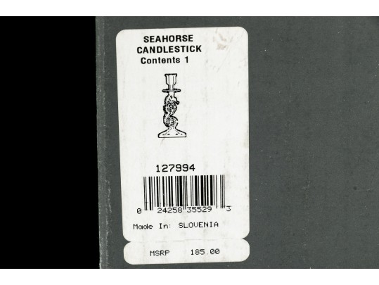 Waterford Crystal Seahorse Candlestick, Boxed