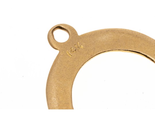 Lucky 14K Horseshoe Pendant / Charm