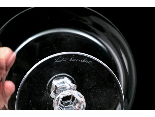 Group Of Three Val St. Lambert Crystal Table Wares