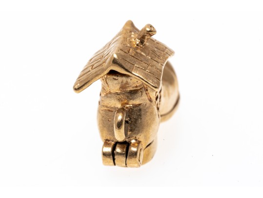 14K Old Woman And A Shoe Charm / Pendant