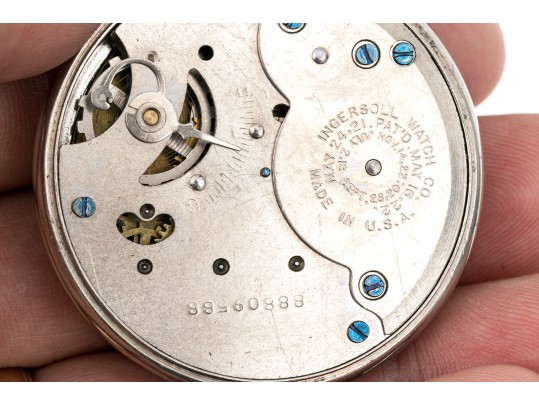 Vintage Ingersoll Mickey Mouse Open Face Pocket Watch 