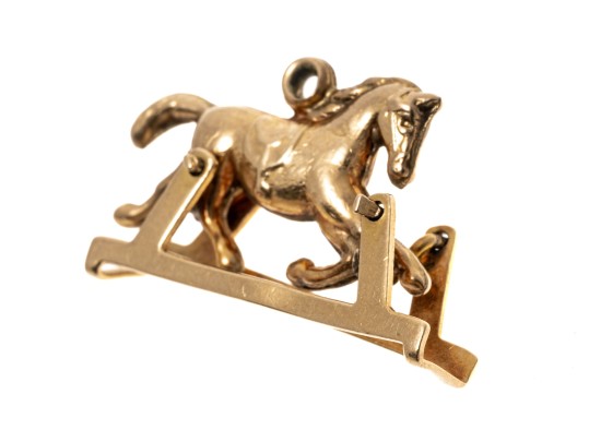 14K Yellow Gold Rocking Horse Pendant / Charm