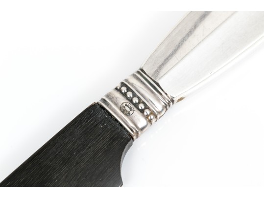 Georg Jensen Sterling Silver Classic Acanthus Horn Bladed Caviar Knife