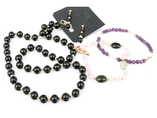 Collection Of Delicate 14k Gold And Gemstone Jewelry