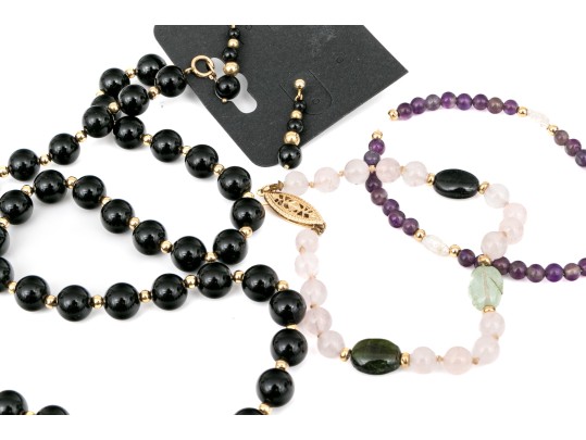 Collection Of Delicate 14k Gold And Gemstone Jewelry