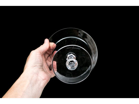 Group Of Three Val St. Lambert Crystal Table Wares