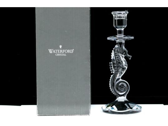 Waterford Crystal Seahorse Candlestick, Boxed
