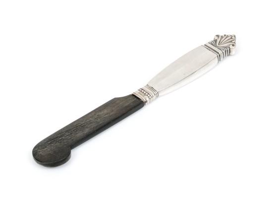 Georg Jensen Sterling Silver Classic Acanthus Horn Bladed Caviar Knife