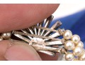 Vintage Richelieu Costume Pearl, Faux Diamond And Sterling Silver Choker Necklace, Boxed 