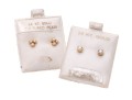 Two Pairs Of 14k Yellow Gold Cultured Pearl Stud Earrings