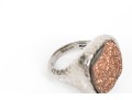A Collection Of Two Sterling Silver Large And Stately Rings, Both Size 7