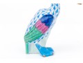 Herend Blue Fishnet Pelican Standing Figure, Hand-Painted