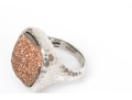 A Collection Of Two Sterling Silver Large And Stately Rings, Both Size 7