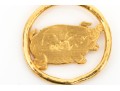 .999 Gold Charming Chubby Pig Motif Pendant