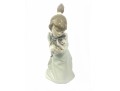Lladro Figurine Girl With Kitten