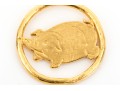 .999 Gold Charming Chubby Pig Motif Pendant