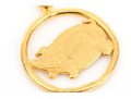 .999 Gold Charming Chubby Pig Motif Pendant