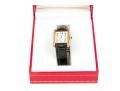 Cartier Sterling Silver Vermeil Small Must De Cartier Tank Watch, With Box