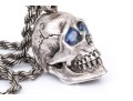 Vintage Sterling Silver Chain With Skull Pendant