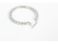 Sterling Silver Classic Round Hoop Earrings, CZ Set