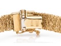14k Yellow Gold Unique Textured Woven Wire Motif Bracelet