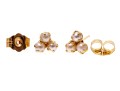 Two Pairs Of 14k Yellow Gold Cultured Pearl Stud Earrings