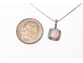 10K White Gold Opal Pendant Necklace