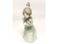 Lladro Figurine Girl With Kitten