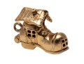 14K Old Woman And A Shoe Charm / Pendant