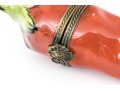 Hand Painted Porcelain Limoges Box, Chili Pepper Form