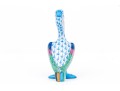 Herend Blue Fishnet Pelican Standing Figure, Hand-Painted